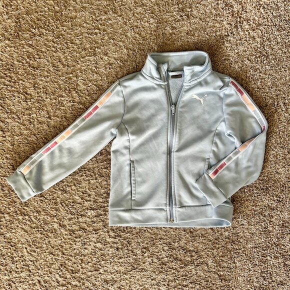 Puma Girls’ Zip-Up Track Jacket | Size Small | Soft & Warm Interior - Picture 2 of 5